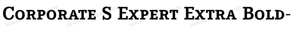 Corporate S Expert Extra Bold字体转换